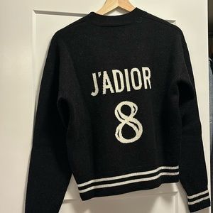 CHRISTIAN DIOR Black Sweater with logo on the back